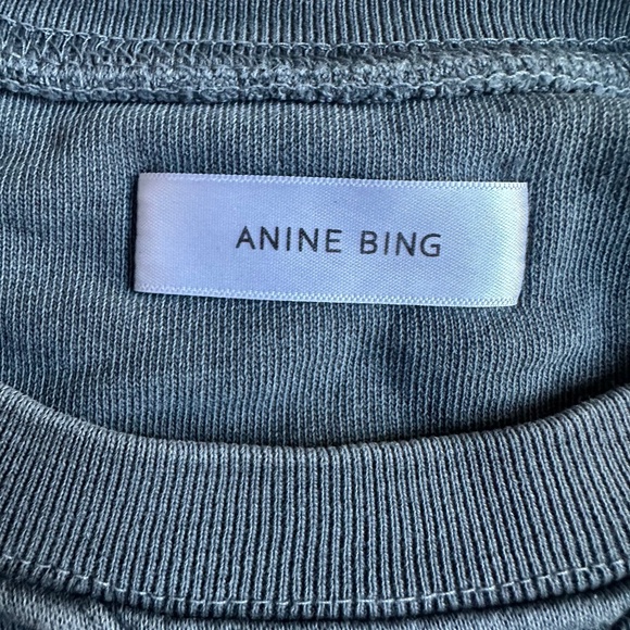 Anine Bing Esme Cotton Word Logo Sweatshirt - Picture 5 of 7